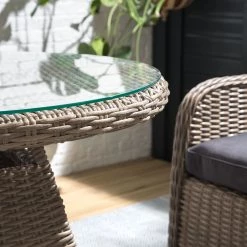 Table de jardin Villebon II - Verre de sécurité / Polyrotin - Marron -Tables de jardin Soldes 2022 1000117648 180914 07181705 GALLERYIMAGES P000000001000117648