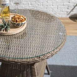 Table de jardin Villebon II - Verre de sécurité / Polyrotin - Marron -Tables de jardin Soldes 2022 1000117648 180914 07181706 GALLERYIMAGES P000000001000117648