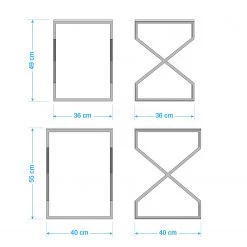 Red Living Tables d’appoint Bökars (Lot de 2) - (Lot de 2) Aluminium - Argenté -Tables de jardin Soldes 2022 1000123980 180720 11015901 GALLERYIMAGES P000000001000123980