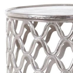 Red Living Table d'appoint Karlin - Aluminium - Argenté -Tables de jardin Soldes 2022 1000124005 180803 14033045 GALLERYIMAGES P000000001000124005