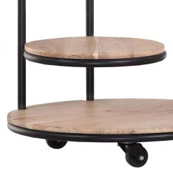 Ars manufacti Table d’appoint Soltas II - Acacia massif / Métal - Acacia / Noir -Tables de jardin Soldes 2022 1000124009 180803 14033062 GALLERYIMAGES P000000001000124009