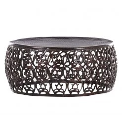 Red Living Table basse Trasi - Aluminium - Marron