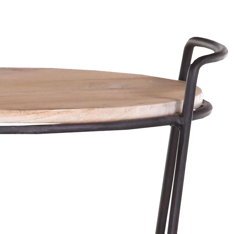 Ars manufacti Table d’appoint Soltas V - Acacia massif / Métal - Acacia / Noir 6 Ars manufacti Table d’appoint Soltas V - Acacia massif / Métal - Acacia / Noir – Image 4