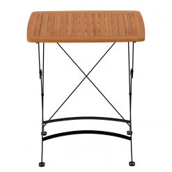 Table de jardin Tuscany - Acacia massif / Acier - Acacia / Noir -Tables de jardin Soldes 2022 1000135896 190329 16505700002 GALLERYIMAGES P000000001000135896