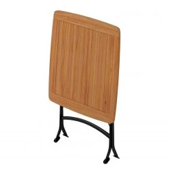 Table de jardin Tuscany - Acacia massif / Acier - Acacia / Noir -Tables de jardin Soldes 2022 1000135896 190329 16505700005 GALLERYIMAGES P000000001000135896