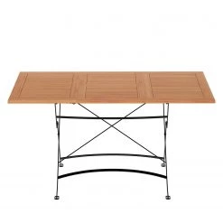 Table de jardin extensible Tuscany - Acacia massif / Acier - Acacia / Noir -Tables de jardin Soldes 2022 1000135904 190329 16505800043 GALLERYIMAGES P000000001000135904