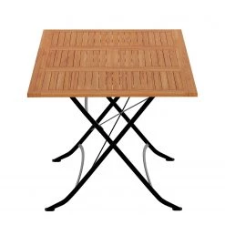 Table de jardin extensible Tuscany - Acacia massif / Acier - Acacia / Noir -Tables de jardin Soldes 2022 1000135904 190329 16505800044 GALLERYIMAGES P000000001000135904
