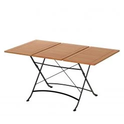 Table de jardin extensible Tuscany - Acacia massif / Acier - Acacia / Noir -Tables de jardin Soldes 2022 1000135904 190329 16505800046 GALLERYIMAGES P000000001000135904
