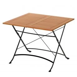 Table de jardin extensible Tuscany - Acacia massif / Acier - Acacia / Noir -Tables de jardin Soldes 2022 1000135904 190329 16505800048 GALLERYIMAGES P000000001000135904