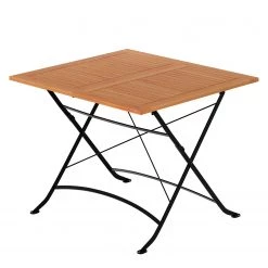 Table de jardin extensible Tuscany - Acacia massif / Acier - Acacia / Noir -Tables de jardin Soldes 2022 1000135904 190329 16505800051 GALLERYIMAGES P000000001000135904
