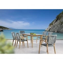 Best Freizeitmöbel Table de jardin Lagos - Eucalyptus massif / Béton - Gris / Marron - Largeur : 170 cm -Tables de jardin Soldes 2022 1000155325 190212 16453800794 MOOD GALLERYIMAGES P000000001000155325 mood