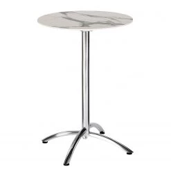 Best Freizeitmöbel Table haute Firenze I - Aluminium - Argenté / Blanc