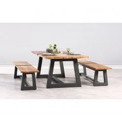 Best Freizeitmöbel Table de jardin Campione - Aluminium / Teck massif - Anthracite -Tables de jardin Soldes 2022 1000155460 190212 16471401097 MOOD GALLERYIMAGES P000000001000155460 mood