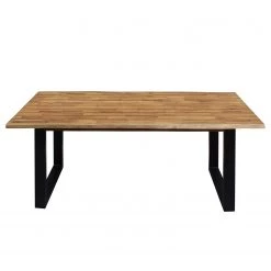 Table de jardin Edgewood - Acacia massif / Fer - Marron / Noir -Tables de jardin Soldes 2022 1000189194 220422 032 DETAILS P000000001000189194
