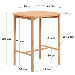 Julià Grup Table de jardin Sheryl III - Eucalyptus massif - Marron -Tables de jardin Soldes 2022 1000216731 200703 16592100368 SKETCH DETAILS P000000001000216731 sketch