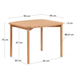 Julià Grup Table de jardin Sheryl I - Eucalyptus massif - Marron -Tables de jardin Soldes 2022 1000216741 200703 16593100474 SKETCH DETAILS P000000001000216741 sketch