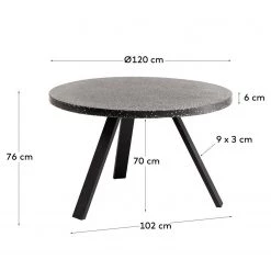 Julià Grup Table de jardin Shanelle I - Acier / Marbre - Noir -Tables de jardin Soldes 2022 1000216763 200703 16595000671 SKETCH DETAILS P000000001000216763 sketch