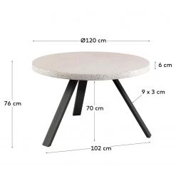 Julià Grup Table de jardin Shanelle II - Acier / Marbre - Noir / Blanc -Tables de jardin Soldes 2022 1000216766 200703 16595200693 SKETCH DETAILS P000000001000216766 sketch