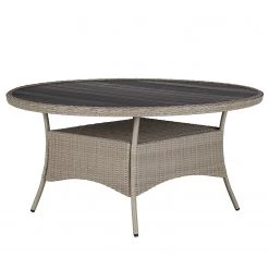 Table de jardin Clover II - PolypropylĂšne / Polywood - Gris