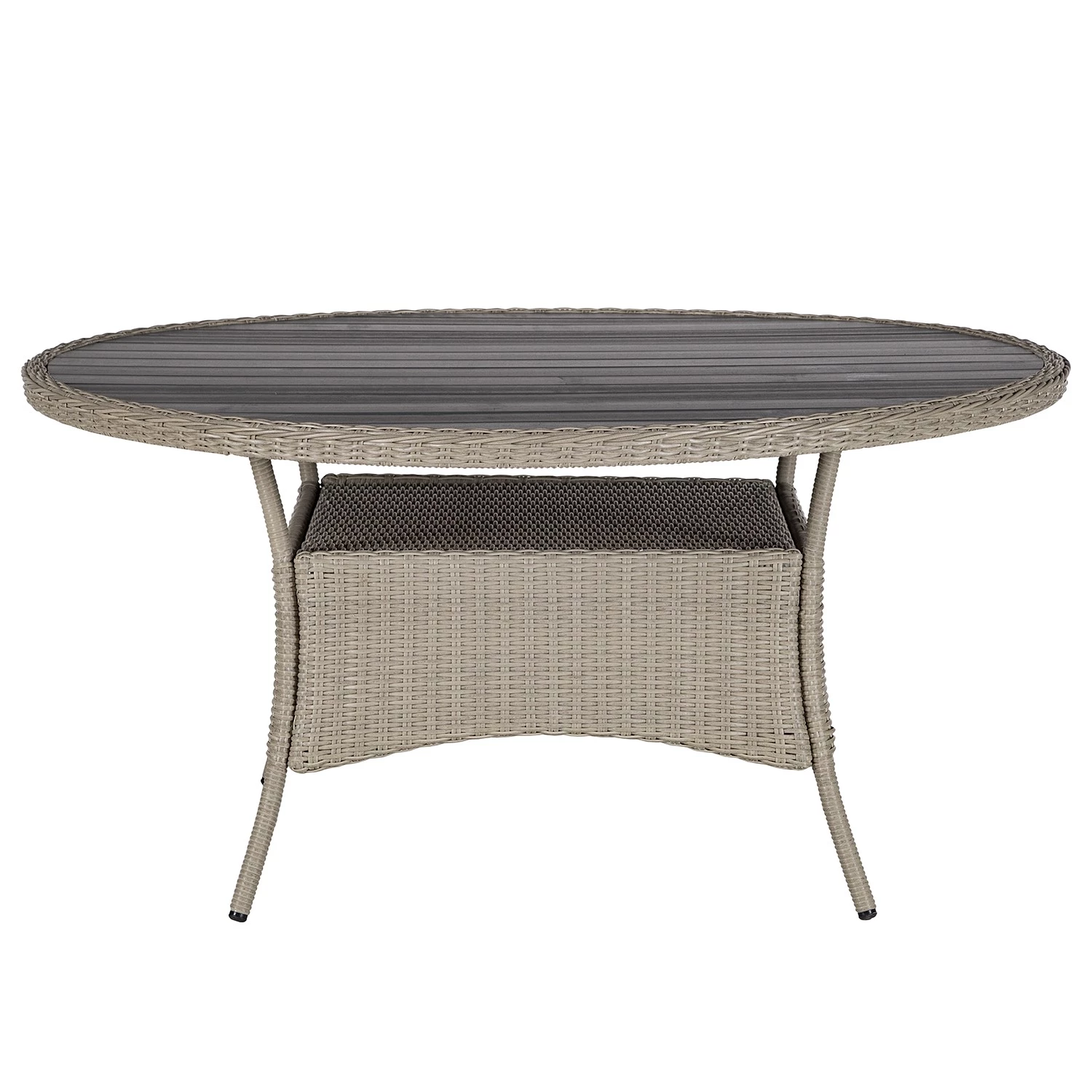 Table de jardin Clover II - Polypropylène / Polywood - Gris 5 Table de jardin Clover II - Polypropylène / Polywood - Gris – Image 3