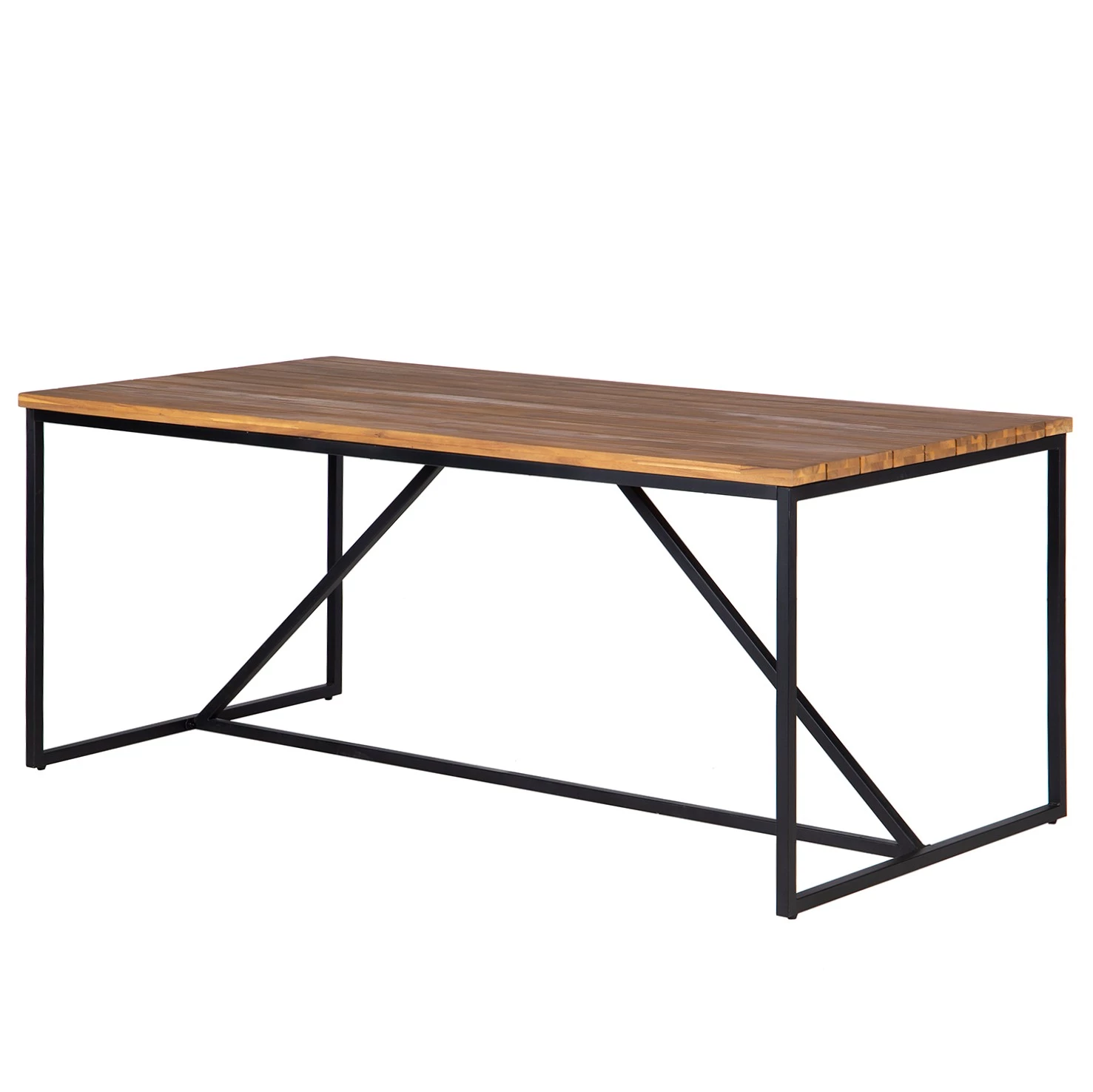 Table de jardin LeRoy - Acacia massif / Acier - Marron / Noir 3 Table de jardin LeRoy - Acacia massif / Acier - Marron / Noir