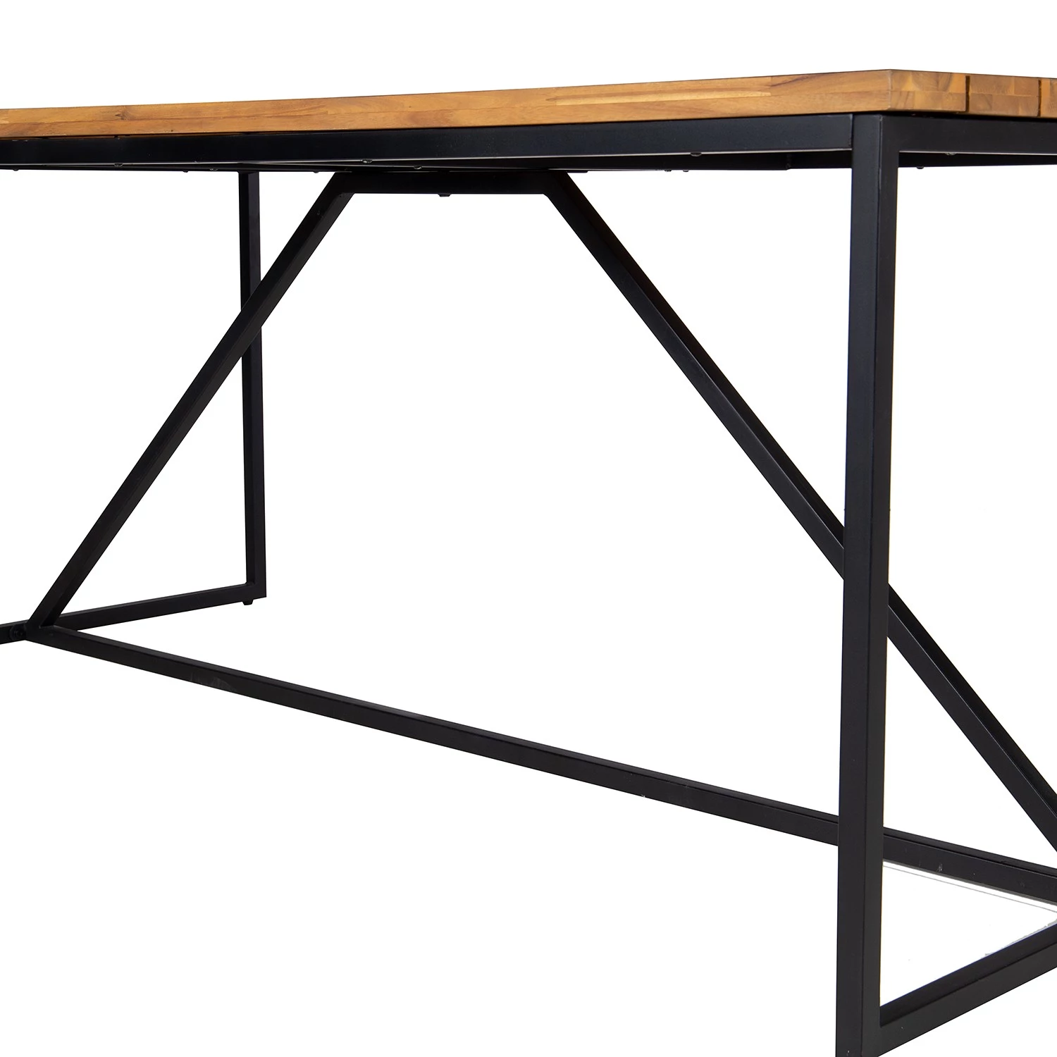 Table de jardin LeRoy - Acacia massif / Acier - Marron / Noir 10 Table de jardin LeRoy - Acacia massif / Acier - Marron / Noir – Image 8