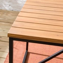 Table de jardin LeRoy - Acacia massif / Acier - Marron / Noir 18 Table de jardin LeRoy - Acacia massif / Acier - Marron / Noir -Tables de jardin Soldes 2022 1000218755 210507 15420700007 DETAILS P000000001000218755