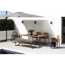 Table de jardin LeRoy - Acacia massif / Acier - Marron / Noir 15 Table de jardin LeRoy - Acacia massif / Acier - Marron / Noir -Tables de jardin Soldes 2022 1000218755 210615 07540300003 MOOD DETAILS P000000001000218755 mood