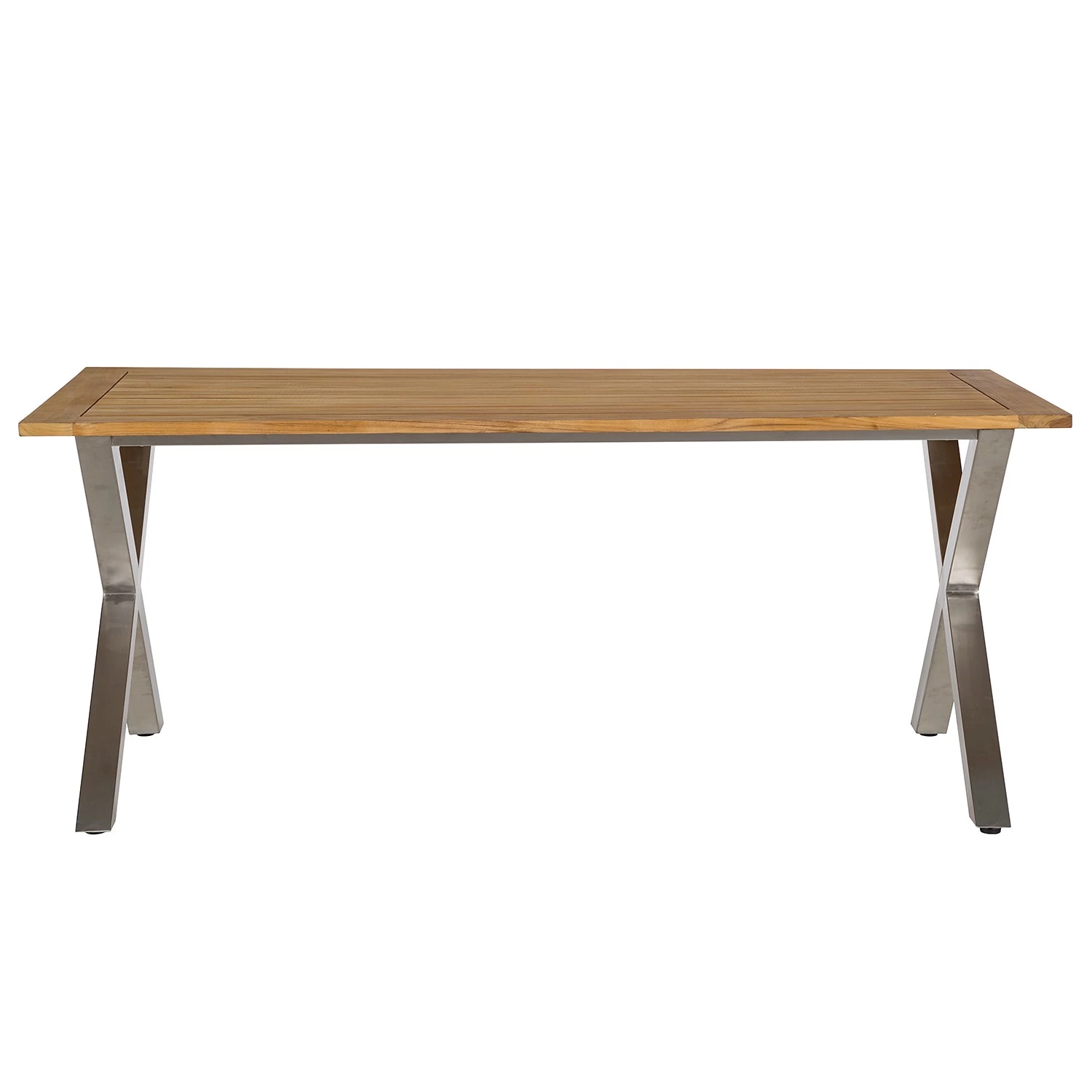 Table de jardin Teakline DeLuxe II - Acier / Teck massif - Marron / Argenté 4 Table de jardin Teakline DeLuxe II - Acier / Teck massif - Marron / Argenté – Image 2