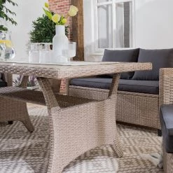 Jardi Table basse extérieur Laurel I - Polypropylène / Polywood - Gris / Beige -Tables de jardin Soldes 2022 1000219435 210913 11163500012 DETAILS P000000001000219435