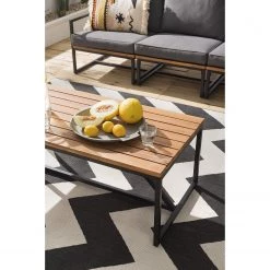 Jardi Table basse extérieur LeRoy - Polyester / Acacia massif - Acacia / Anthracite -Tables de jardin Soldes 2022 1000219437 210507 15373500017 MOOD DETAILS P000000001000219437 mood