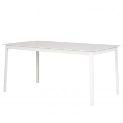 Table de jardin Armoy - Aluminium - Blanc