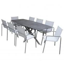 Ploß Table de jardin Alano - Acier inoxydable / Matière plastique - Gris -Tables de jardin Soldes 2022 1000226514 201118 17470300017 DETAILS P000000001000226514