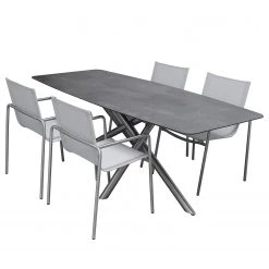 Ploß Table de jardin Alano - Acier inoxydable / Matière plastique - Gris -Tables de jardin Soldes 2022 1000226514 201118 17470500019 DETAILS P000000001000226514