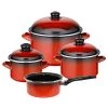 Elo Batterie de cuisine Feuerland (4 élém.) - Rouge - Émail
