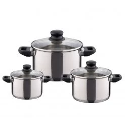 Elo Ensemble de faitouts Juwel (3 éléments) - Argenté - Acier inoxydable