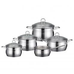 Elo Batterie de cuisine Platin (5 éléments) - Argenté - Acier inoxydable