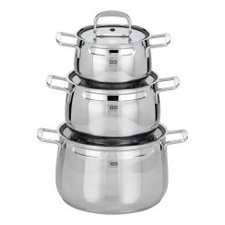 Elo Batterie de cuisine Platin I (3 élém.) - Argenté - Acier inoxydable -Tables de jardin Soldes 2022 1000277362 210705 09105000110 DETAILS P000000001000277362