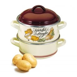 Elo Faitout vapeur Ikaro - Beige - Tôle d’acier - Ø 18 cm