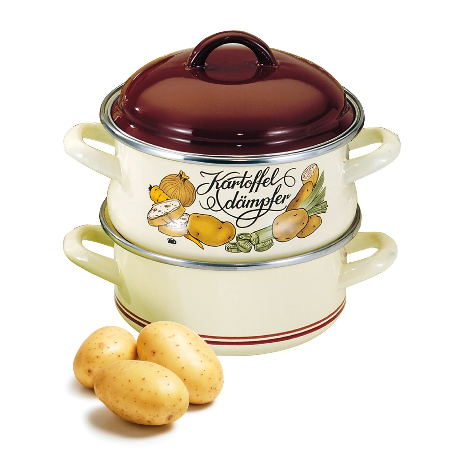 Elo Faitout vapeur Ikaro - Beige - Tôle d’acier - Ø 18 cm 3 Elo Faitout vapeur Ikaro - Beige - Tôle d’acier - Ø 18 cm