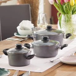 Stoneline Set de cuisson Eltham (6 éléments) - Aluminium - Anthracite -Tables de jardin Soldes 2022 1000279581 210804 08563000600 MOOD DETAILS P000000001000279581 mood