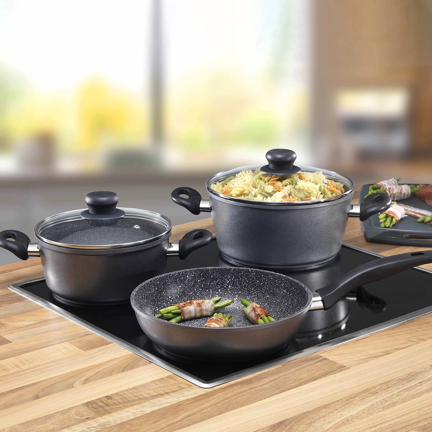 Stoneline Batterie de cuisine Columbia (5 élém.) - Aluminium - Anthracite 8 Stoneline Batterie de cuisine Columbia (5 élém.) - Aluminium - Anthracite – Image 6