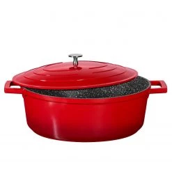 Stoneline Cocotte avec couvercle Lunca - Aluminium - Rouge rubis