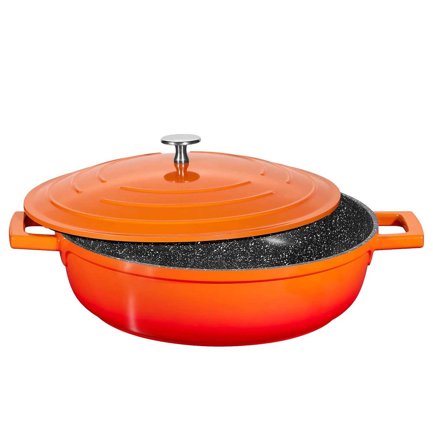 Stoneline Cocotte avec couvercle Lunnister - Aluminium - Rouge rubis - ø 28 cm 3 Stoneline Cocotte avec couvercle Lunnister - Aluminium - Rouge rubis - ø 28 cm