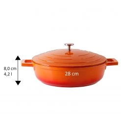 Stoneline Cocotte avec couvercle Lunnister - Aluminium - Rouge rubis - ø 28 cm 11 Stoneline Cocotte avec couvercle Lunnister - Aluminium - Rouge rubis - ø 28 cm -Tables de jardin Soldes 2022 1000279596 210804 08561500575 SKETCH DETAILS P000000001000279596 sketch