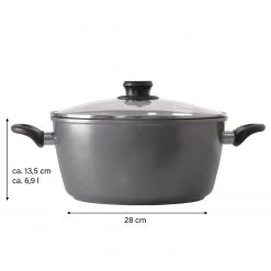 Stoneline Faitout Fizz - Aluminium - Anthracite - ø 28 cm -Tables de jardin Soldes 2022 1000279684 210804 08535500224 SKETCH DETAILS P000000001000279684 sketch