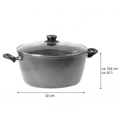 Stoneline Faitout XXXL avec couvercle Grendon - Aluminium - Anthracite - ø 32 cm -Tables de jardin Soldes 2022 1000279689 210804 08534900200 SKETCH DETAILS P000000001000279689 sketch