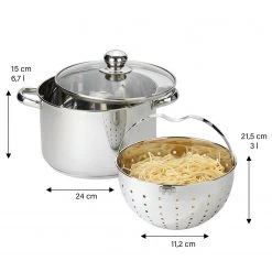 Faitout en acier inoxydable BEYOND - Acier inoxydable - Aspect acier inoxydable - ø 24 cm -Tables de jardin Soldes 2022 1000279697 210804 08534700163 SKETCH DETAILS P000000001000279697 sketch