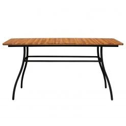 Table de jardin Beeley I - Acier / Acacia massif - Marron / Noir -Tables de jardin Soldes 2022 1000281069 220318 032 DETAILS P000000001000281069