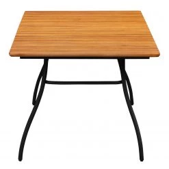 Table de jardin Beeley I - Acier / Acacia massif - Marron / Noir -Tables de jardin Soldes 2022 1000281069 220318 033 DETAILS P000000001000281069